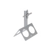Держатель болтовой коньковый BKDB-H80-D5-10 INOX304 для прутка d5-10мм H=80мм нерж. с широк. осн. ст
