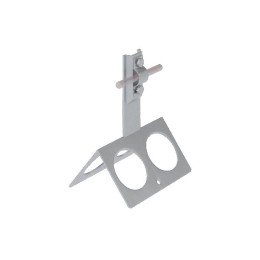 Держатель болтовой коньковый BKDB-H80-D5-10 INOX304 для прутка d5-10мм H=80мм нерж. с широк. осн. ст