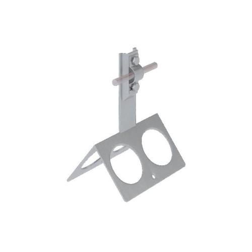 Держатель болтовой коньковый BKDB-H80-D5-10 INOX304 для прутка d5-10мм H=80мм нерж. с широк. осн. ст