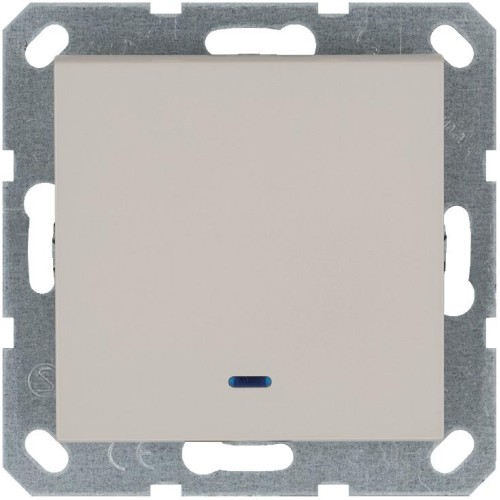 Переключатель проходной 1-кл. 10А IP20 с подсветкой механизм тауп Jasmart G3012NT