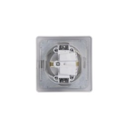 Розетка 1-м СП Glossa 16А IP44 с заземл. защ. шторки с крышкой в сборе бел. SE GSL000148