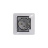 Розетка 1-м СП Glossa 16А IP44 с заземл. защ. шторки с крышкой в сборе бел. SE GSL000148