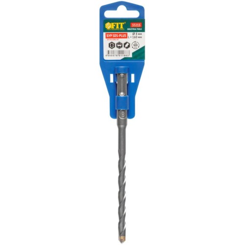 Бур по бетону SDS PLUS 8х160мм син. корпус FIT 33215