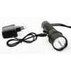 Фонарь аккумуляторный E145 CREE 1Вт фокус 3 режима 220В пластик. черн. (бокс) Ultraflash 12352