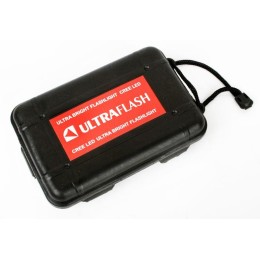 Фонарь аккумуляторный E145 CREE 1Вт фокус 3 режима 220В пластик. черн. (бокс) Ultraflash 12352