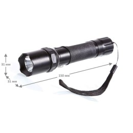 Фонарь аккумуляторный E145 CREE 1Вт фокус 3 режима 220В пластик. черн. (бокс) Ultraflash 12352