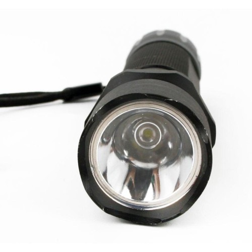 Фонарь аккумуляторный E145 CREE 1Вт фокус 3 режима 220В пластик. черн. (бокс) Ultraflash 12352