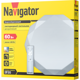 Светильник светодиодный 61 662 NBL-RC02-36-MK-IP20-LED 36Вт IP20 2400лм с пультом ДУ хрусталь Naviga