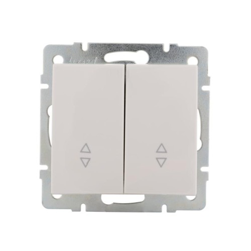 Переключатель проходной 2-кл. СП Rain IP20 механизм бел. LEZARD 703-0288-106
