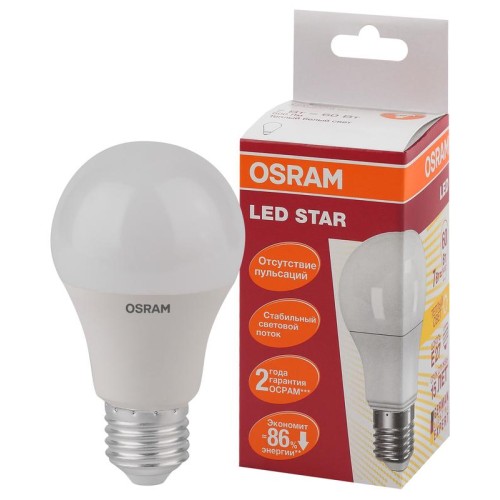 Лампа светодиодная LED Star Classic A 60 7W/827 7Вт грушевидная матовая 2700К тепл. бел. E27 600лм 2