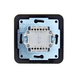 Выключатель 1-кл. 1п СП ASTI 10А IP20 в сборе черн. бархат LEZARD 7081-4242-100