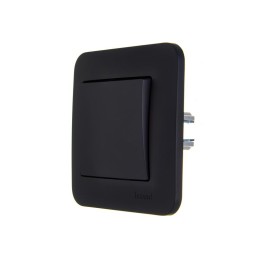 Выключатель 1-кл. 1п СП ASTI 10А IP20 в сборе черн. бархат LEZARD 7081-4242-100