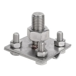 Зажим прута на штыре пластина d56х56мм Ni PROxima EKF lp-g6606-e1302-ni