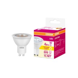 Лампа светодиодная LED STAR PAR16 4W/830 (замена 50Вт) 4Вт 3000К тепл. бел. GU10 370лм 220-240В проз