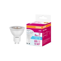 Лампа светодиодная LED Star PAR16 4W/840 4Вт прозрачная 4000К нейтр. бел. GU10 370лм 220-240В пласти