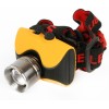 Фонарь аккумуляторный налобный E157 CREE 3Вт фокус 2 режима 220В пластик. желт. (бокс) Ultraflash 12