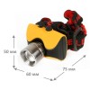 Фонарь аккумуляторный налобный E157 CREE 3Вт фокус 2 режима 220В пластик. желт. (бокс) Ultraflash 12