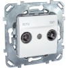 Розетка телевизионная оконечная TV/R/SAT СП Unica бел. SchE MGU5.455.18ZD