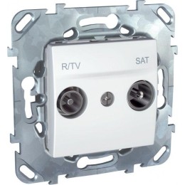 Розетка телевизионная оконечная TV/R/SAT СП Unica бел. SchE MGU5.455.18ZD