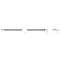 Светильник светодиодный LWL-5029-02 40Вт 6500К 220В NEW бел. Ultraflash 14110