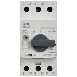 Выключатель автоматический защиты двигателя A1 GV2P 0.4-0.63А ARMAT IEK AR-MPCB-A1A63