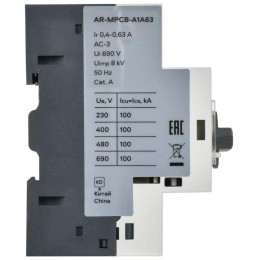 Выключатель автоматический защиты двигателя A1 GV2P 0.4-0.63А ARMAT IEK AR-MPCB-A1A63