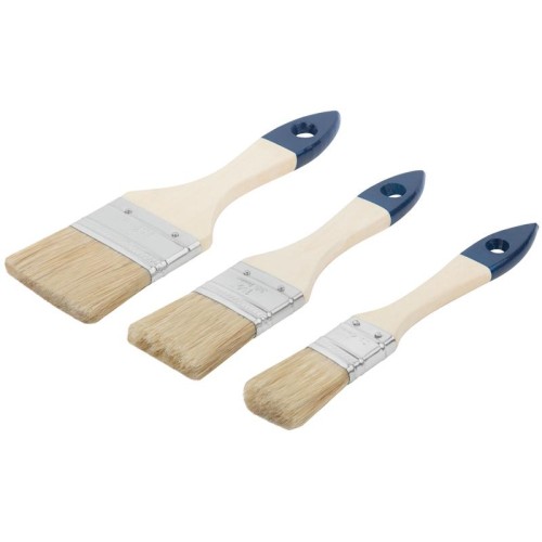 Кисть флейцевая синяя ручка набор 3шт(1дюйм 1.5дюйм 2дюйм) FIT 01501