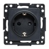 Розетка 1-м СП Стокгольм 16А IP20 с заземл. защ. шторки механизм черн. PROxima EKF EZR16-028-10