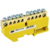 Шина PE "земля" на DIN-изол. ШНИ-8х12-10-Д-Ж IEK YNN10-812-10D-K05