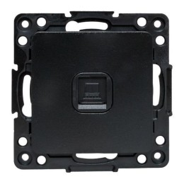 Розетка компьютерная 1-м Стокгольм RJ45 механизм черн. PROxima EKF EZK01-035-10