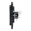 Розетка компьютерная 1-м Стокгольм RJ45 механизм черн. PROxima EKF EZK01-035-10