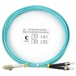 Шнур оптический FOP-50-LC-ST-3m duplex LC-ST 50/125мм OM3 3м LSZH Cabeus 7576c