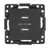 Розетка USB 2-м Стокгольм 2.1А механизм черн. PROxima EKF EZR16-028-10-2USB