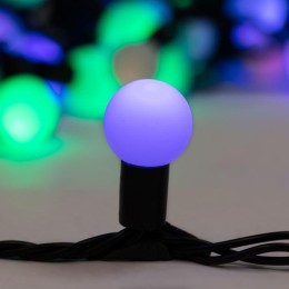 Гирлянда светодиодная "Мультишарики" 10м d23мм 80LED RGB 4Вт IP65 230В быстрая смена цвета провод ПВ