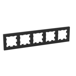 Рамка 5-м Эпика черн. пластик EKF UP1-FPB-05