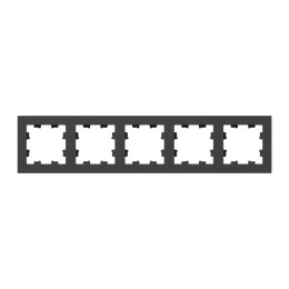 Рамка 5-м Эпика черн. пластик EKF UP1-FPB-05