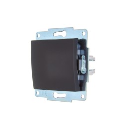 Выключатель 1-кл. 1п СП ASTI 10А IP20 механизм черн. бархат LEZARD 7081-4288-100