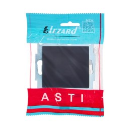 Выключатель 1-кл. 1п СП ASTI 10А IP20 механизм черн. бархат LEZARD 7081-4288-100