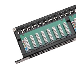 Панель коммутационная высокой плотности с кабельными органайзерами 19дюйм 1U 48 портов U/UTP RJ-45 C