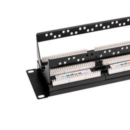 Панель коммутационная с кабельными органайзерами 19дюйм 2U 48 портов U/UTP RJ-45 CAT 5e PRO Rexant 0