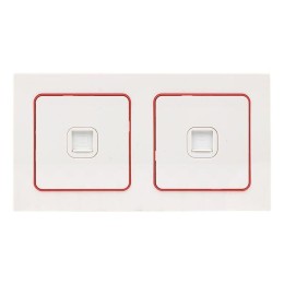 Рамка 2-м Стокгольм бел. с линией цвета красн. PROxima EKF EXM-G-305-20