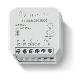 Реле многофункциональное электрон. 2NO 6А 230В AC монтаж в коробке BLE Yesly FINDER 13228230B000