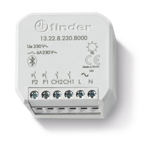 Реле многофункциональное электрон. 2NO 6А 230В AC монтаж в коробке BLE Yesly FINDER 13228230B000