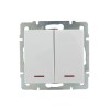 Выключатель 2-кл. СП Rain IP20 с подсветкой механизм бел. LEZARD 703-0288-112