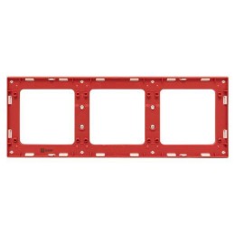 Рамка 3-м Стокгольм бел. с линией цвета красн. PROxima EKF EAM-G-304-10