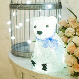 Фигура светодиодная акриловая "Белый мишка" 20см 20LED 1Вт 4.5В IP20 элементы питания 3хAA (не в ком