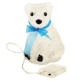Фигура светодиодная акриловая "Белый мишка" 20см 20LED 1Вт 4.5В IP20 элементы питания 3хAA (не в ком