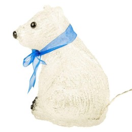 Фигура светодиодная акриловая "Белый мишка" 20см 20LED 1Вт 4.5В IP20 элементы питания 3хAA (не в ком