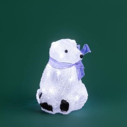 Фигура светодиодная акриловая "Белый мишка" 20см 20LED 1Вт 4.5В IP20 элементы питания 3хAA (не в ком