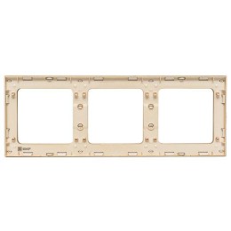 Рамка 3-м Стокгольм бел. с линией цвета шампань PROxima EKF EAM-G-302-20